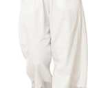 Fancysters Womens Linen Capri Pants Wide Leg High Waisted Palazzo Flowy Casual Loose Beach Summer Pants with Pockets (Small)