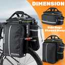 35L Bike Storage Bag Double Side Pannier Bags,Waterproof Cargo Rack Pack Saddle Bag Shoulder Bags with Rain Cover for Riding ,Multi-function Bicycle Rear Seat Trunk Panniers Pouch Cycling Accessories