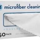 S&T INC. 50 Pack Microfiber Cleaning Cloth with Box, Bulk Towels for Home, Reusable Microfiber Towels for Cars, Cleaning Rags, White, 190gsm, 11.8 Inches x 11.8 Inches, 50 Count