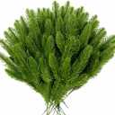 Artificial Pine Branches 50 Pcs, Christmas Tree Filler Branches Green Plants Faux Pine Needle Branches Christmas Greenery Pine Picks Evergreen Pine Stems for Christmas Tree Garland Wreath Decorating
