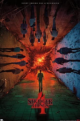 2 x Trends International Netflix Stranger Things: Season 4 - Group Teaser One Sheet Wall Poster, 22.375" x 34", Unframed Version