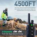 Dog Shock Collar 2 Dogs(15-150lbs) with Flashing Light for Night Walks,4500FT Dog Training Collar Adjustable Pitch Beep(1-8), Vibration(1-16), Safe Shock(1-99), and Keypad Lock