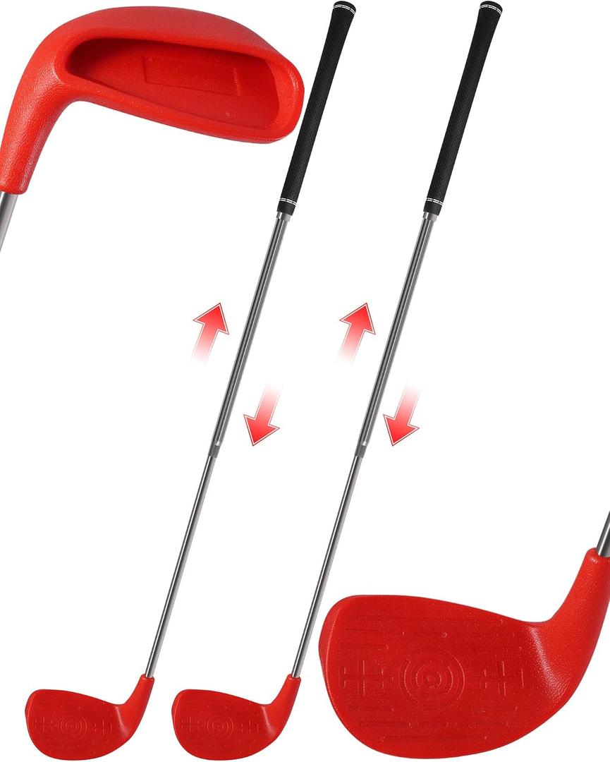 HOTWIND 2 Pack Adjustable Golf Clubs Dual-Length 16.54”or 36.65” for Backyard Golf Game with 5”x 3.5” Oversize Head Telescopic Aluminum Shaft for Adults Play Outdoor Golf Yard Game in Parks and Yards