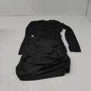 Floerns Women's Long Sleeve Mock Neck Party Dress Sheer Mesh Bodycon Mini Dresses (Medium, Black)