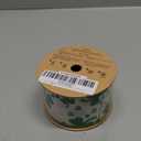 LaRibbons St Patricks Day Ribbon 2.5 Inch x 10 Yards, Green and White Shamrock Ribbon Wired for Crafts Wreath Bow Gift Wrapping DIY Decoration