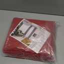 YoungsTex Burgundy Red Linen Curtains for Living Room 72 Inches Long - Light Filtering Drapes with Back Tab Rod Pocket Privacy Semi Sheer for Bedroom Windows, 2 Panels 52 X 72 Inch