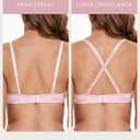 Wingslove Women's Sexy Lace Bra Mesh Balconette See Through Bralette Half Cup Sheer Bras Unlined Underwire Suppport (L)