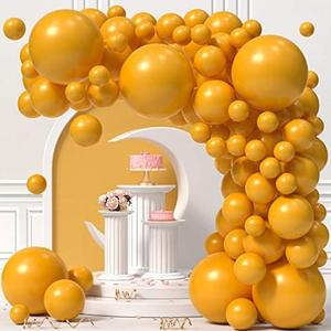 KALOR Lemon Yellow Balloons Garland Arch Kit 110Pcs - Different Sizes 18/12/10/5 Inch Party Balloons for Birthday Baby Shower Wedding Graduation Party Decorations