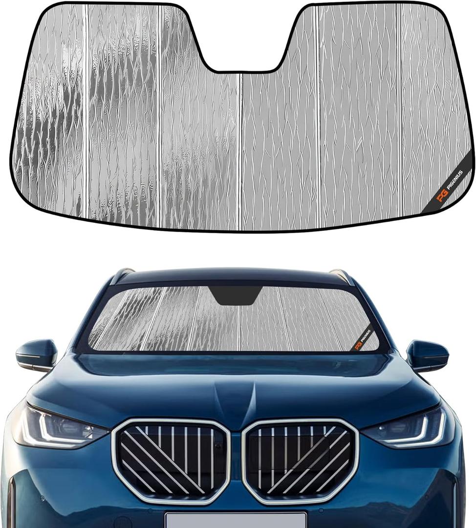 Pigenius Windshield Sun Shade for BMW X3 (G45) 2025-2026, Fits xDrive30 M50, Reversible Silver/Black