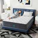 Twin Size Mattress 10 Inch,Twin Mattress in a Box for Cool Sleep Gel Memory Foam Hybrid Bed Mattresses Individual Pocket Springs,Soft&Breathable Comfort Support,Medium Firm Feel,Motion Isolation