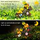 Garden Turtle Figurines Outdoor Decorations, Solar Statue Sweet Frog Face Turtles Decor with 4 LED Lights, Garden Resin Statue for Patio Lawn Porch Yard,Gifts for Birthday Easter Housewarming