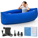 OUTREE Upgraded Sensory Chair for Kids — 60" Sensory Pod Inflatable Peapod for Children, Includes Electric Air Pump,Sensory Toys Giftfor Kids with Autism,Blue