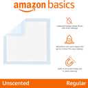 Amazon Basics Leak-Proof Dog and Puppy Potty Training Pee Pads with Quick-Dry 5-Layer Super Absorbent Design, Regular Size 22 x 22 inch, Blue & White, 100 Count
