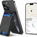 for Magsafe Wallet, Works with Apple Find My, Strongest Magnetic Wallet for iPhone 17/16/15/14/13/12 Series, for iPhone Walle t with Adjustable Stand, 6 Cards Holder, Vegan Leather, Black