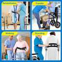 2 x Gait Belt for Seniors, Transfer Belts with Handles, Gate Belts Medical for Elderly, Lift Belts Nursing Safety Belt with Metal Buckle, Walking Standing and Transfer Assist for Elderly Patient Caregiver