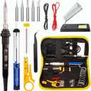 WellerMan Soldering Iron Kit 80W  LCD Digital Adjustable Temperature Soldering Tool Set with 5 Precision Tips, Desoldering Pump, Solder Wire, Stand for DIY, Electrical Repairs, and Metal Work