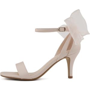 Delicious Everly ~ Women Ankle Strap Low Heel Bridal Dress Sandals (8.5)