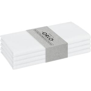 White Cloth Napkins 17x17 Inch, 100% Cotton, Soft, Absorbent, Washable, Reusable Napkins, Set of 4, Ideal for Weddings, Baby Showers, Holiday, Christmas, Dinner, Lunch, Everyday Use