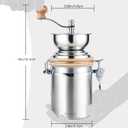 Easyworkz Manual Coffee Grinder - Adjustable Settings, Airtight Canister - Coffee Bean Mill Tool for Kitchen, Hand Crank Coffee Grinder