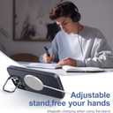 Mitywah for iPhone 16 Pro Case with Stand, 2X [Tempered Glass Screen Protector] Military-Grade Drop Protection N52 Magnetic Phone Case, Matte Translucent Slim Case Skin-Friendly Touch, Black