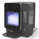 VECYS Countertop Sonic Ice Maker W/Side Tank, 33LBS Daily Ice Making Capacity, Portable Design Nugget Ice Maker Machine with Self-Clean Function, Dark Black