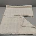 MIULEE Pack of 2 Corduroy Decorative Lumbar Throw Pillow Covers 20x12 Inch Soft Boho Striped Pillow Covers Modern Farmhouse Home Decor for Sofa Living Room Couch Bed Cream White