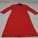 Jessica Howard Women's Style Shift 3/4 Sleeve Knit Jacquard, Red, Size: 8