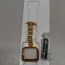 Slim Watch Band Compatible with Apple Watch 41mm 45mm 42mm 44mm 40mm 38mm Metal Stainless Steel Watchband Suitable for iWatch 11/10/9/8/7/6/5/4/3/2/1/SE Series Women Luxury Strap (Gold)