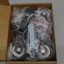 HOLKIE Caster Wheels 2 inch with No Brake Casters Set of 4, Threaded Stem 3/8" -16 x 1 (Diameter 3/8", Length 1") Swivel Set of 4 Heavy Duty Castors Black