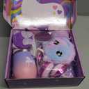 Tacobear Unicorn Gifts Girls Toy Age 5 6 7 8-12 with 3.5mm Wired Headphones Locked Diary Water Bottle Plush Bag Purse Socks Mirror, Christmas Birthday Gift Idea Toys for Teen Girl 6-10+ Years Old