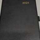 2026 Planner - Planner 2026, 2026 Weekly Monthly Planner, Jan.2026 - Dec.2026, 5.7'' x 8.4'', Thick Paper, Leather Cover, Pen Holder, Back Pocket, Bookmarks, Perfect Daily Organizer - Black