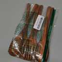 Patelai 6 Pieces Wooden Spoons Forks Set Wooden Utensils for Eating Wood Dinner Utensil Set Reusable Flatware Tableware Handmade Natural Cutlery Includes Spoon Fork for Cooking Eating Kitchen