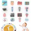 16Pcs Doljabi Set for Boy Symbolic Zhuazhou Set Items Birthday Presents Cartoon 1st Birthday Traditional Doljanchi Baby Toys Korean Ceremony Party Games Korean Decorations