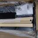 Sismplly Full Bed Frame with Headboard, Velvet Upholstered Full Size Platform Bed with Wingback, Mattress Foundation with Wooden Slat Support, No Box Spring Needed, Easy Assembly, Noise Free, Black