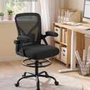 SONGMICS Drafting Chair, Ergonomic Tall Office Chair for Standing Desk, 25.2 x 25.2 x 41.3-49.2 inches
