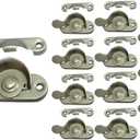 QCAA Steel Window Sash Lock, CTC 2", Satin Nickel, 12 Pack, Made in Taiwan