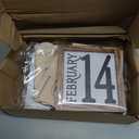 Marsui 19 Pcs Neutral Valentine's Day Tiered Tray Decor Set, White Natural Farmhouse Heart Wood Signs, Minimalist Rustic Valentines Table Decor for Home Kitchen Living Room