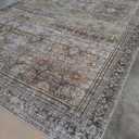 Loloi Layla Collection LAY-03 Olive/Charcoal 7'-6" x 9'-6" .13" Thick Area Rug, Soft, Durable, Vintage Inspired, Distressed, Low Pile, Non-Shedding, Easy Clean, Printed, Living Room Rug