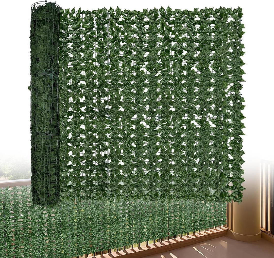 Artificial Ivy Privacy Fence Screen: 144 "x 72" (72 Sqft) Anti-Ultraviolet Artificial Hedge Grass Wall, Used for Indoor and Outdoor Green Background, Garden Greening Decoration
