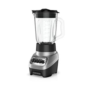 BLACK+DECKER PowerCrush Multi-Function Blender with 6-Cup Glass Jar, 4 Speed Settings, Silver