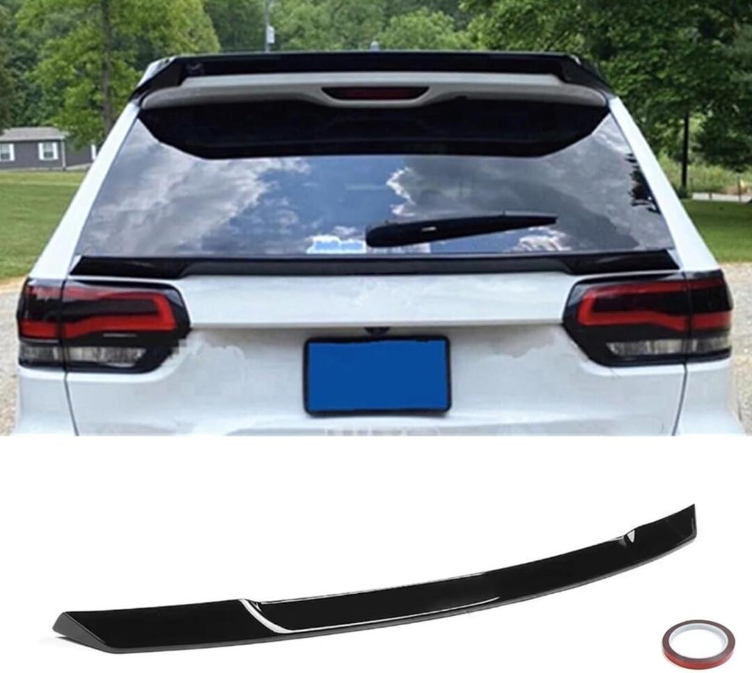 Rear Trunk Splitter Tailgate Mid Spoiler Wing Compatible with Jeep Grand Cherokee 2014-2020 R Style ABS Spoiler Splitter Tail Protector Body Kit, Glossy Black