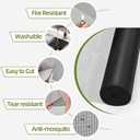 36 in × 100 ft Window Screen Mesh, Fiberglass Window Screen Replacement, Screen Mesh Roll for Window, Door, Patio, Porch (Black)
