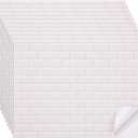 FOBSME 12 Sheets Miniature Dollhouse Wallpaper and Flooring Mini Dollhouse Floorboards Wall Paper Self-Adhesive Flooring Wall Tiles 8.27 x 11.69 Inch Mini DIY Dollhouses Accessories, White Style