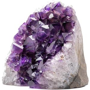 Natural Amethyst (1.5 lb to 2 lb) - 4" to 6" Height - Crystal Clusters Stone from Uruguay Raw Geode Quartz - Deep Purple Color