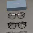 IBOANN Iconic Blue Light Glasses for Woman - Computer Glasses up to 99% Blue Light Blocking - Anti Eyestrain & UV Glare (*A1 Light Black & Leopard & Transparent)