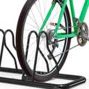 Simple Houseware 5-Bike Floor Storage Rack - Adjustable Bicycle Parking Stand & Garage Organizer for Road and Kids Bikes, Black
