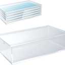 Acrylic Mahjong Case -Empty Transparent Mahjong Game Case Storage Box for 1.2"0.9"0.5" American Mah jong Tiles (Box Only),Transparent Mah jong Bag for Domino or Tile Games