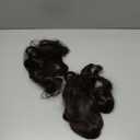 Dark Brown Wavy Clip in Extension 18" Long Synthetic Thick Clips on Hair Piece for Women 5PCS Curly Girls Natural Full Head Not Easily Knotted Extensions for Weddings Party Daily Use 6 Oz