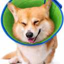 Soft Dog Cone Collar to Stop Licking After Surgery, Comfy Dog Cone Alternative for Dogs/Cats, Adjustable Washable E-Collar for Spay Neuter Recovery and Neck Protection (Green, S)