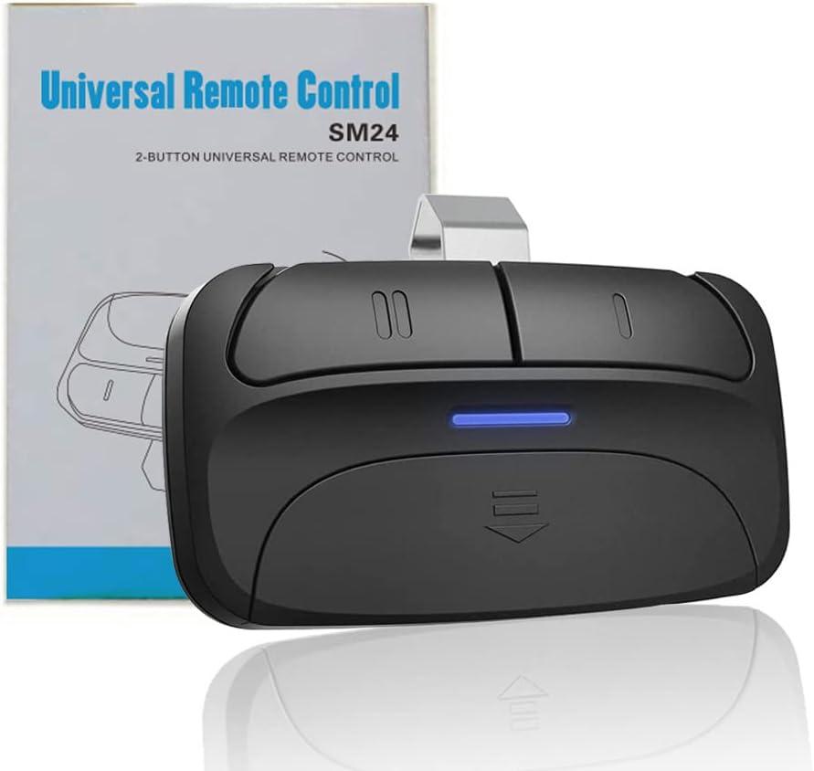 Universal 2-Button Garage Door Opener Remote, Works with Chamberlain, LiftMaster, Craftsman, Genie, DIP Switch and More, Replacement for Clicker KLIK1U 375UT 373LM 973LM 893LM 893MAX